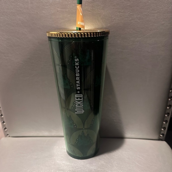 Starbucks ‘Wicked’ Limited Edition Metallic Green Emerald City Cold Cup 24 oz - Picture 5 of 5